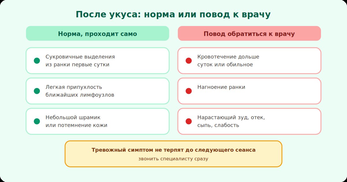 Норма после укуса пиявки и признаки, при которых нужен врач