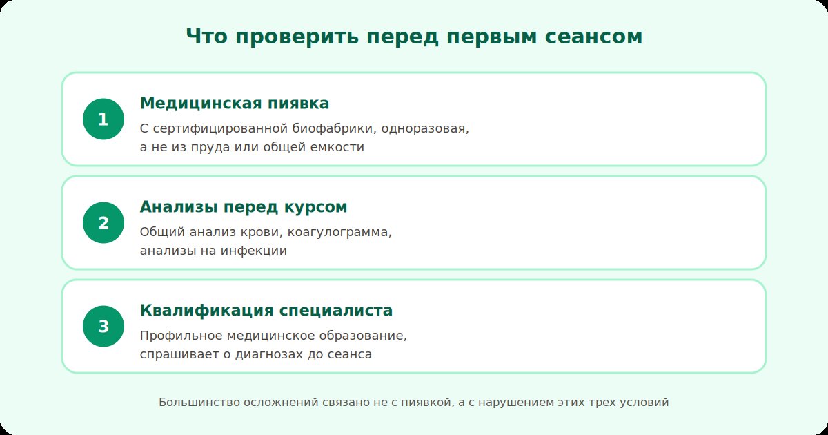 Что проверить перед первым сеансом гирудотерапии, чтобы снизить риск вреда
