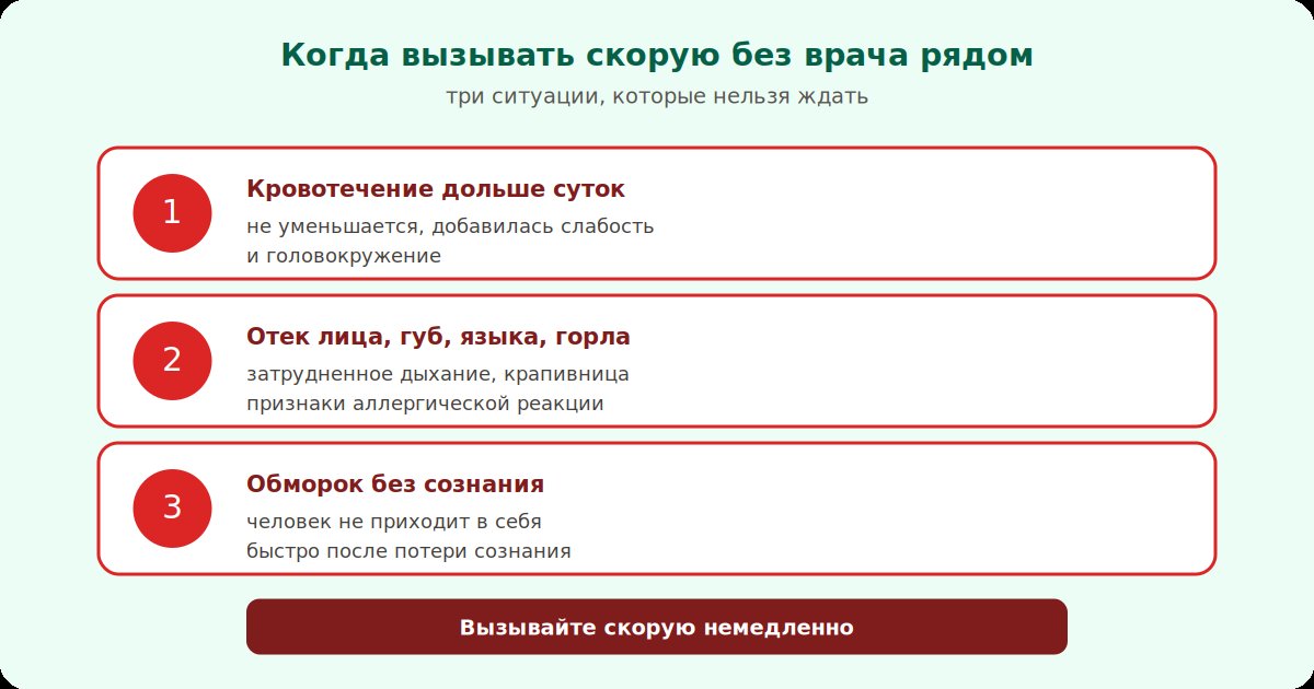 Когда при осложнении после пиявки нужно вызывать скорую: кровотечение, отек, обморок